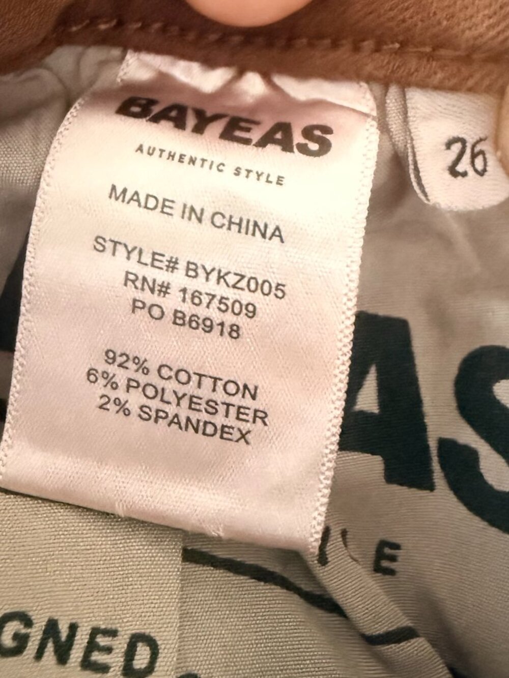 BAYEAS High Rise Barrel Rolled Jeans Espresso Sz. 26 NWT Retail $108 - Picture 14 of 14
